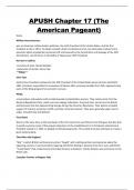 APUSH Chapter 17 (The American Pageant) ACTUAL QUESTIONS AND ANSWERS VERIFIED 100%;(Everything you need to pass is here!!!!!!!
