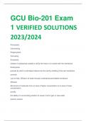 UPDATED GCU Bio-201 Exam 1 VERIFIED SOLUTIONS 2024