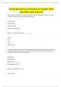 Study Questions for ILE &vert;Latest Update 2024  Questions and Answers
