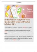 NR 601 Midterm Study Guide Exam Questions (175 terms) with Verified Solutions 2024.