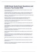 CANS Study Guide Exam Questions and Answers Top Graded 2024 