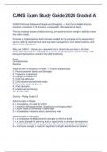 CANS Exam Study Guide 2024 Graded A