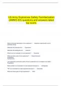  US Army Explosives Safety Familiarization &lpar;AMMO-63&rpar; questions and answers latest top score&period;
