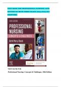 TEST BANK FOR PROFESSIONAL NURSING 10TH EDITION BY BETH PERRY BLACK 2023-2024 ALL CHAPTERS.