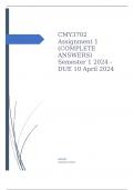 CMY3702 Assignment 1 (COMPLETE ANSWERS) Semester 1 2024 - DUE 10 April 2024.