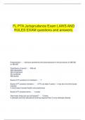  FL PTA Jurisprudence Exam LAWS AND RULES EXAM questions and answers.