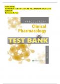 TEST BANK INTRODUCTORY CLINICAL PHARMACOLOGY 12TH EDITION By Susan M Ford