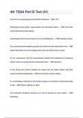 4th TSSA Part B Test &lpar;IV&rpar; Questions & Answers 2024&lpar;A&plus;GRADED 100&percnt;VERIFIED&rpar;
