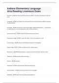 Indiana Elementary Language Arts/Reading Licensure Exam Questions with Answers (All Answers Correct)