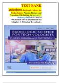 TEST BANK solutions-Radiologic Science for Technologists: Physics, Biology, and Protection 12th Edition by Stewart C. Bushong (2022)ScD FAAPM FACR/ISBN-13 978-0323661348/ All Chapters 1-40/ Instant Download…