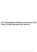 ATI Comprehensive Predictor Assessment 2019 Latest Version Questions and Answers. 