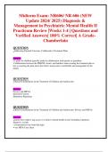 Midterm Exam: NR606/ NR 606 (NEW Update 2024/ 2025) Diagnosis &  Management in Psychiatric Mental Health II Practicum Review |Weeks 1-4 | Questions and  Verified Answers| 100% Correct| A Grade- Chamberlain 