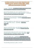 Certified Lactation Course Exam Questions and Verified correct  Answers &lpar;Latest 2024 &ndash; 2025&rpar; 100&percnt; pass Guaranteed &sol;A GRADE