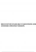 HESI EXIT RN EXAM 2024 V3 QUESTIONS AND ANSWERS UPDATED VERSION&period;