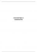 Samenvatting Hoorcolleges - Statistiek A (GW5642PM)