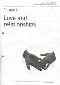 GCSE AQA English Literature Annotated Poetry Anthology for 'Love and Relationships'