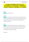 GLOBAL PERSPECTIVES EXAM &vert;  QUESTIONS & ANSWERS &lpar;VERIFIED&rpar; &vert;  LATEST UPDATE &vert; GRADED A&plus; &vert; PASSED
