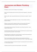 Journeyman and Master Plumbing Exam Questions And Correct Answers &vert;100&percnt; Verified &vert;Guaranteed Success
