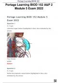 Portage Learning BIOD 152 A&P 2 Module 5 Exam 2022