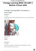 Portage Learning BIOD 152 A&P 2 Module 5 Exam 2024