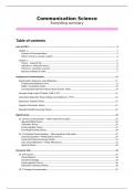 Summary course Communication Science&comma; premaster COM at Utwente&comma; book &plus; lectures information