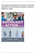 TEST BANK for Sociology in Action: A Canadian  Perspective 4th Edition by Bereska Tami and  Symbaluk Diane