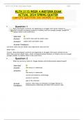HLTH 3115 WEEK 4 MIDTERM EXAM  ACTUAL 2024 SPRING QUATER COMPLETE QUESTIONS AND ANSWERS A+ GRADED