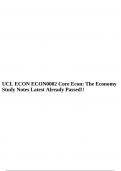 UCL ECON ECON0002 Core Econ: The Economy Study Notes Latest Already Passed!!