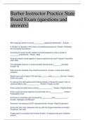 Barber Instructor Practice State  Board Exam (questions and  answers)