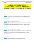 MATH BASIC SKILLS EXAM &vert;  QUESTIONS & ANSWERS &lpar;VERIFIED&rpar; &vert;  LATEST UPDATE &vert; GRADED A&plus; &vert; PASSED