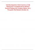 TESTBANK&SOLUTION MANUAL FOR  Managerial AccountingTools for Business Decision Making&comma; 6th Canadian Edition&comma; Jerry  Weygandt&comma; Paul Kimmel&comma; Ibrahim Aly