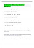 CHEE 2331 Balancing chemical equations