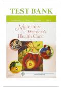 Test Bank For Maternity and Women's Health Care 11th Edition By Deitra Lowdermilk ISBN:9780323169189 Chapter 1-37 |Complete Guide  A+