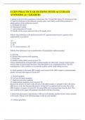 CCRN PRACTICE QUESTIONS WITH ACCURATE ANSWERS &lpar;A&plus; GRADED&rpar;