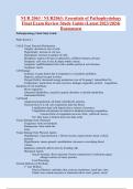 NUR 2063 / NUR2063: Essentials of Pathophysiology Final Exam Review Study Guide (Latest 2023/2024) Rasmussen Pathophysiology Final Study Guide