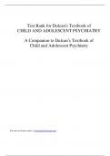 Test Bank for Dulcan’s Textbook of CHILD AND ADOLESCENT PSYCHIATRY