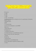 NCCT Practice Test 2 Billing And Coding Exam With 100&percnt; Correct Answers