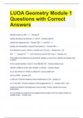 Bundle For LUOA Exam Questions and Answers All Correct