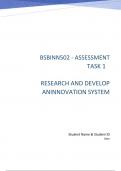  BSBINN502 - ASSESSMENT TASK 1 RESEARCH AND DEVELOP ANINNOVATION SYSTEM