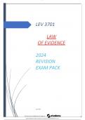LEV3701 - 2024 LATEST EXAM PACK LAW OF EVIDENCE