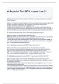 A Superior Test NC License Law 01 Questions and Answers