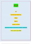 AQA AS FURTHER MATHEMATICS 7366/1 Paper 1 Version: 1.0 Final G/LM/Jun23/E7 7366/1 (JUN237366101) AS FURTHER MATHEMATICS Paper 1QUESTION PAPER & MARKING SCHEME/ [MERGED] Mark scheme June 2023