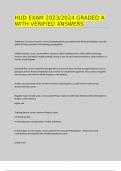 HUD EXAM 2023&sol;2024 GRADED A WITH VERIFIED ANSWERS