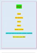 AQA A-level MATHEMATICS 7357/1 Paper 1 Version: 1.0 Final PB/KL/Jun23/E7 7357/1 A-level MATHEMATICS Paper 1 Time allowed: 2 hours MaterialsQUESTION PAPER & MARKING SCHEME/ [MERGED] Mark scheme June 2023