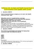  California Life, Accident and Health Course Exam 1-3|130 Question 2024 Update 100% Correct