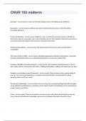 CNUR 102 Midterm Pre Test Exam Well Answered 2024&period;