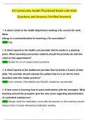 ATI Community Health Proctored Retake Exam with NGN with Questions and Answers &lpar;2024 &sol; 2025&rpar; &lpar;Verified Answers&rpar;