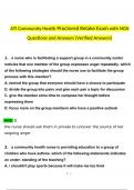 ATI Community Health Proctored Retake Exam with NGN with Questions and Answers &lpar;2024 &sol; 2025&rpar; &lpar;Verified Answers&rpar;