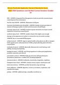 Illinois Pesticide Applicator General Standards Exam 2023-2024 Questions and Verified Correct Answers Graded A&plus;