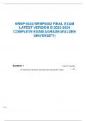 NRNP 6552&sol;NRNP6552 FINAL EXAM LATEST VERSION B 2023-2024 COMPLETE EXAM&vert;AGRADE&lpar;WALDEN UNIVERSITY&rpar;
